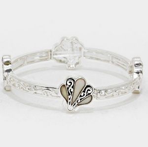 Mother of Pearl Shell Stretch Bracelet